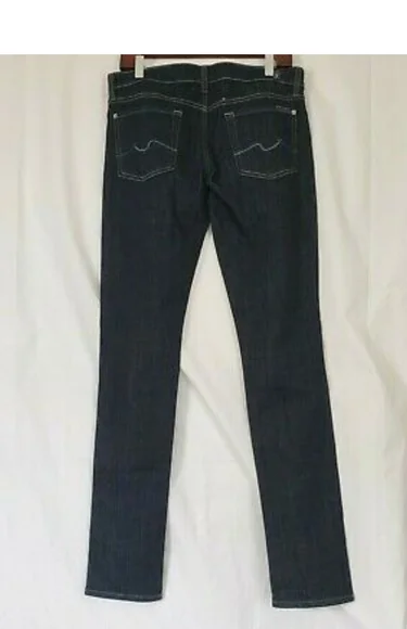 7 For All Mankind Roxanne Skinny Jeans 29 X 33 - Picture 3 of 6